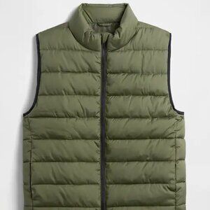 GAP Relaxed ColdControl Puffer Vest, Army Jacket Green, Medium, EUC